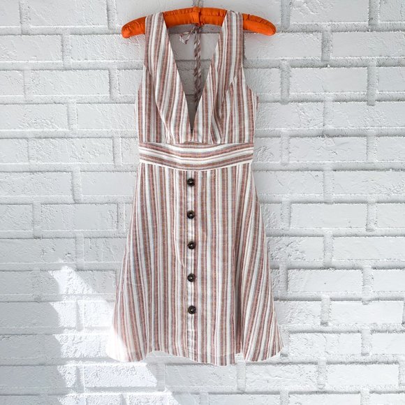 Lulu's | Spring Striped Halter Dress Small - Picture 1 of 7